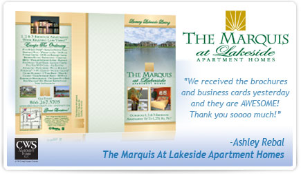 The Marquis at Lakeside Apartment Homes Brochure Testimonial